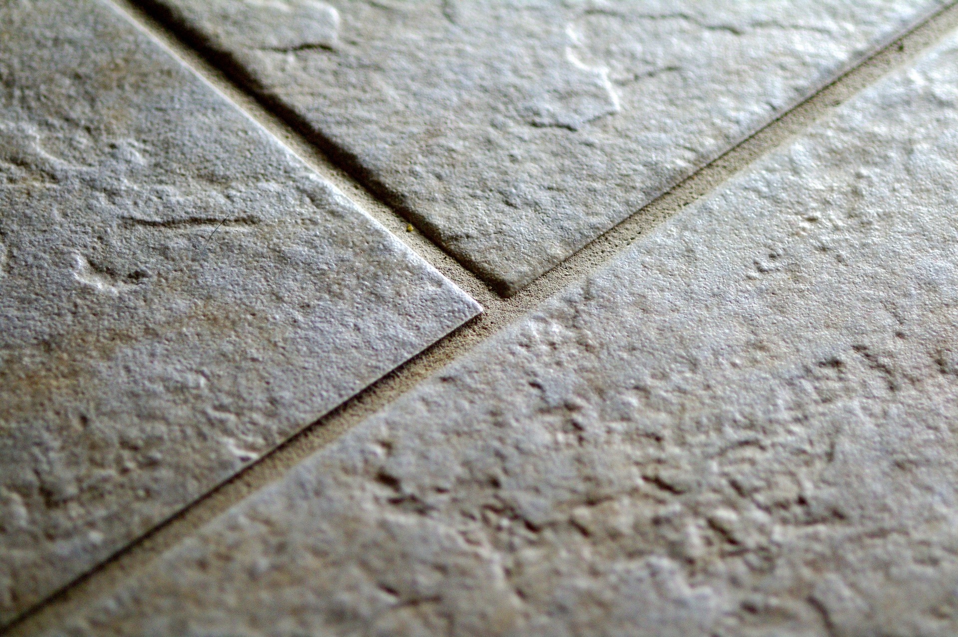 Ceramic rock tile flooring